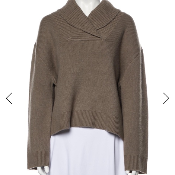 Toteme Sweaters - Toteme Taupe Cowl Neck Sweater